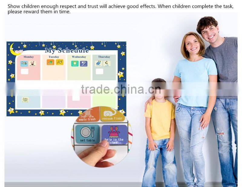 Magnetic Dry Erase Wall Sticker Printed Whiteboard Weekly Calendar 60 x 40 cm