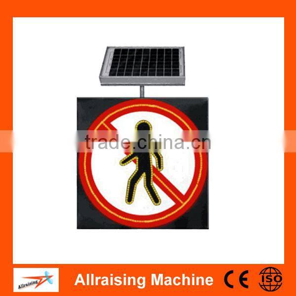 Solar LED Pedestrian Prohibit Sign Road Sign