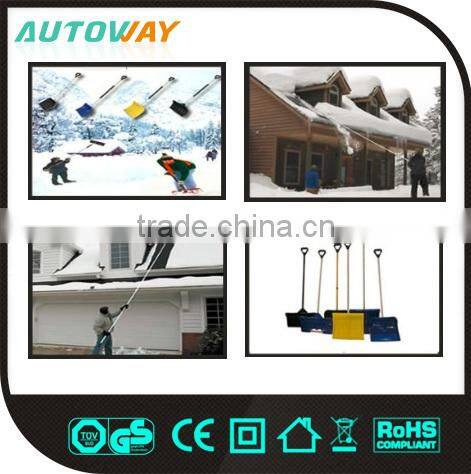blue long handle,double handle snow shovel