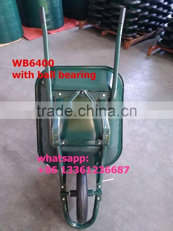 WB6400 construction wheelbarrow with ball bearing solid wheel