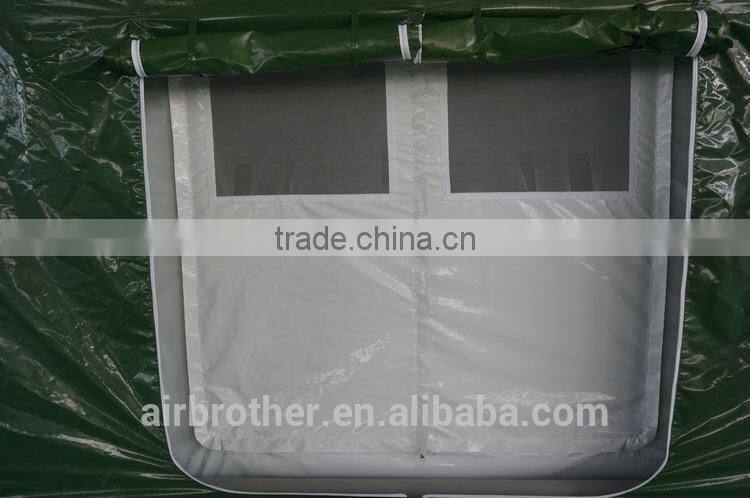 PVC CE army green inflatable refugee tent for sale