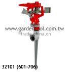 Plastic Reliable Sprinkler With One-Way Spike For Outdoor Watering