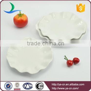 Wholesale ceramic kitchen flower shaped plates for pasta