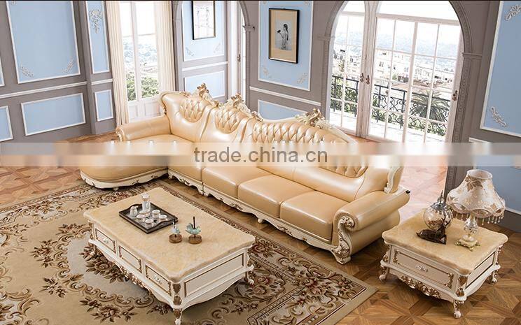 Marble top solid wood square end table with drawer