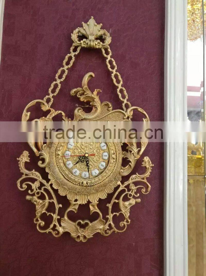 Copper Cast Home Decorated Hanging Clock, Antique Wall Mount Clcok