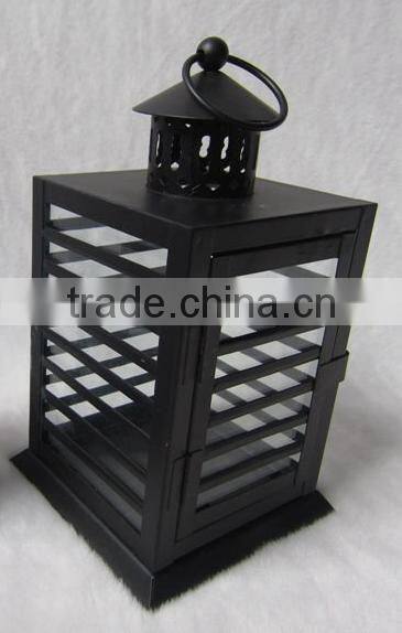 black metal lantern in basket style