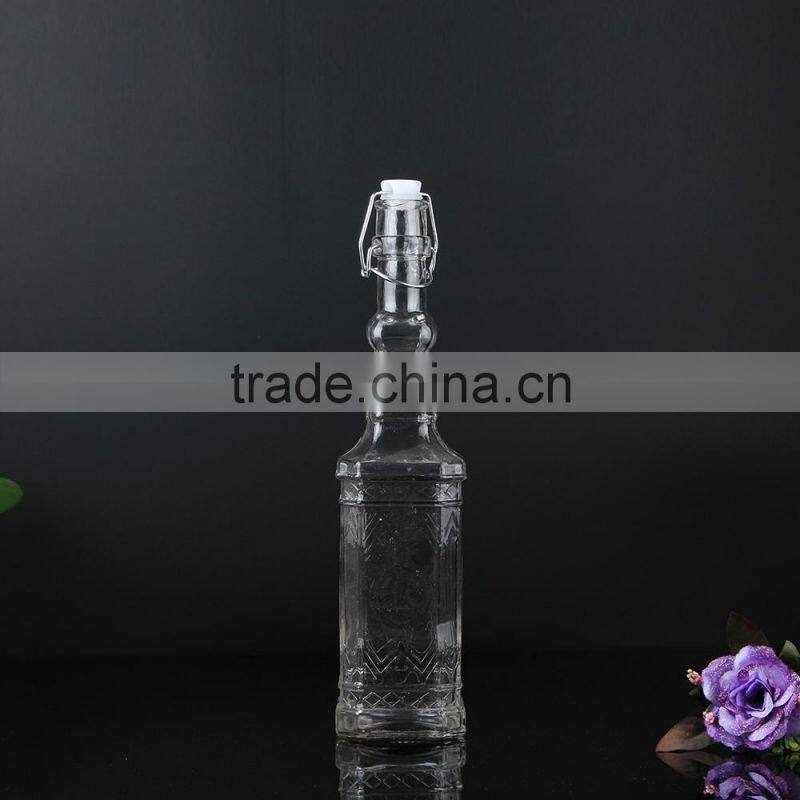 Customized design fancy glass wine bottles