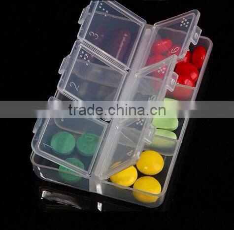 cy275 New Mini Portable Empty Braille 6 Cells Pill Medicine Drug Storage Case Box