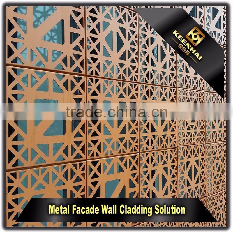 Laser Cutting Decorative Wall Cladding Colored Anodized Aluminium Sheets
