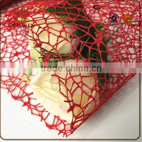New design sun flower for flower packing net wrapping gift mesh