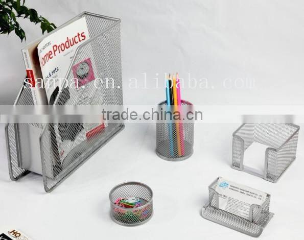 Cheap Metal Mesh 5 PCS Office Stationery Gift Set