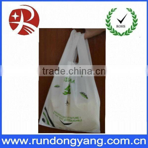 wholesales cheap biodegradable plastic vest bag/T shirt bag
