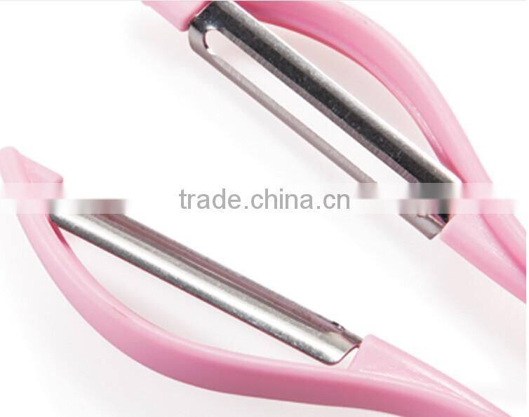 Wholesale Stock Colorful Hanging Double Fruit Vegetable Peelers