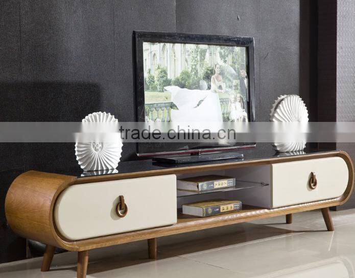 Modern Marble Top Wood TV Stand