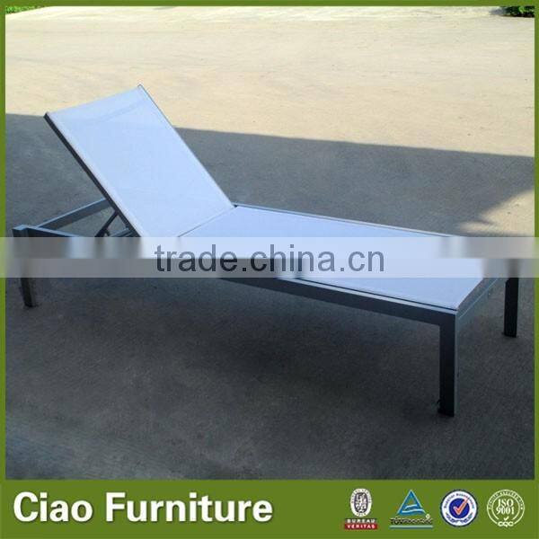 Outdoor cheap sling sun lounger / stackable deck loungers