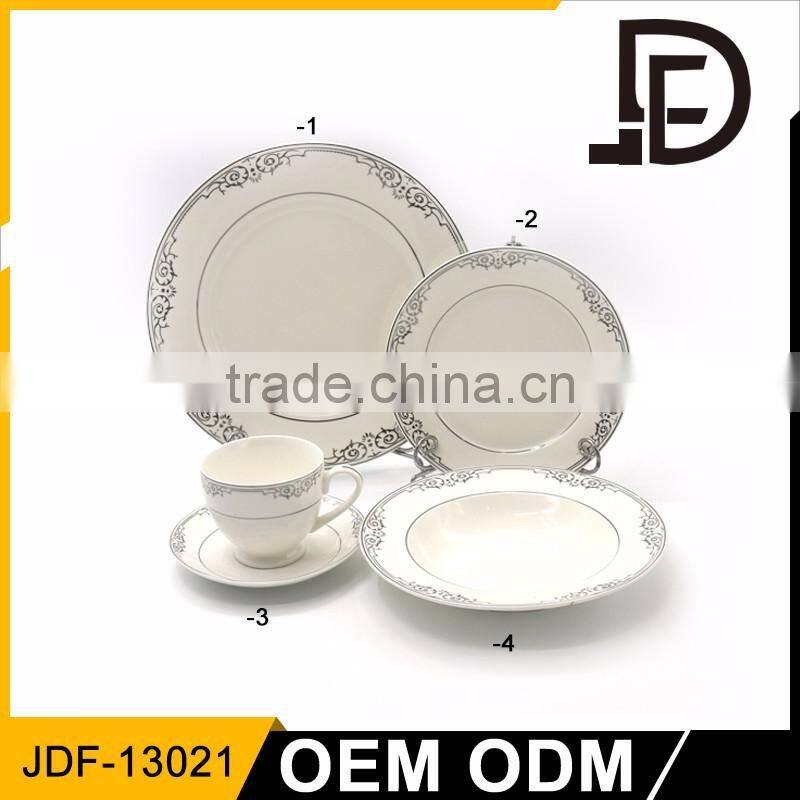 Drinkware ceramic porcelain turkish dinnerware set, cheap porcelain plate