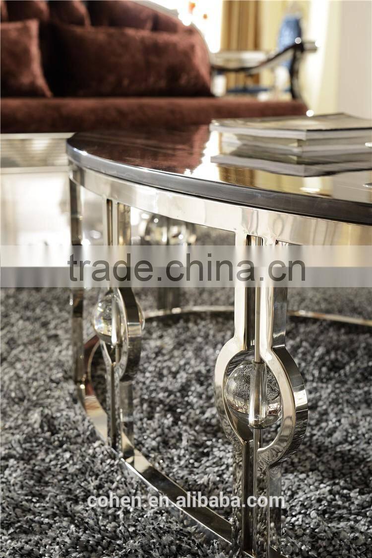 2016 modern Europe design golden stainless steel coffee table B818G