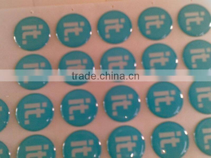 Custom clear Epoxy Sticker for cap/cloth