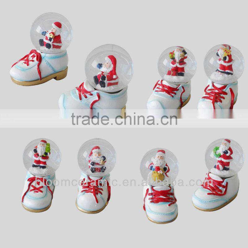 Bloom DIY design shoe shaped christmas snow globe