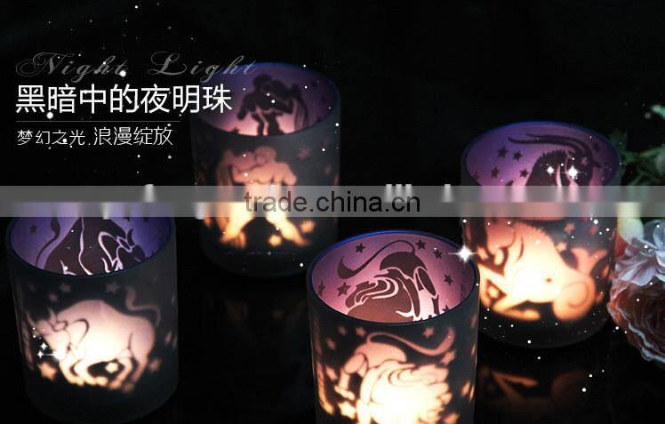 egg shaped glass candel holder/xmas glass candle holder