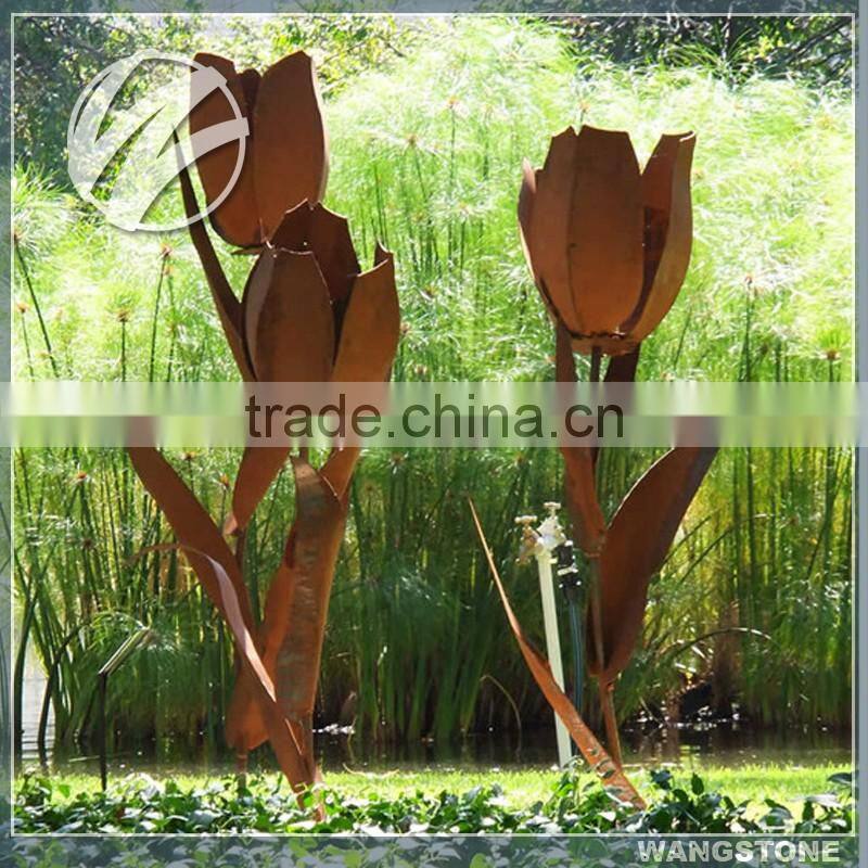 Large Vintage Corten Steel Garden Sculpture