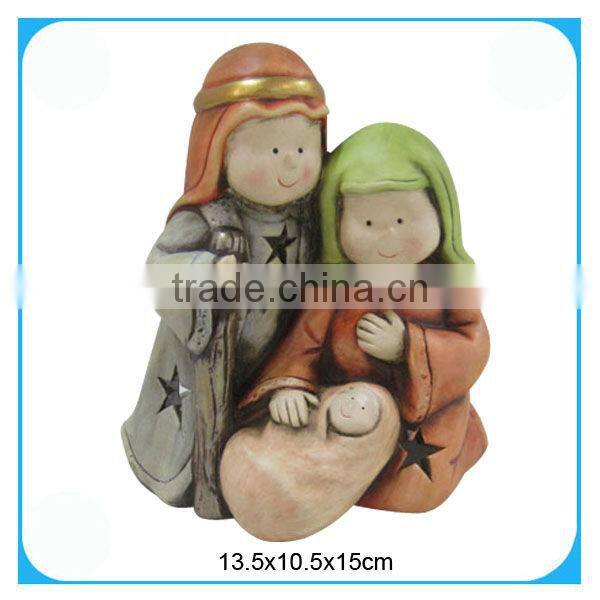 Ceramic religious statues candle holder