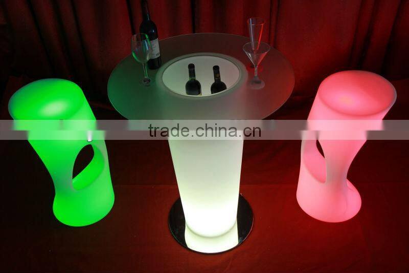 RGB growing plastic light club Led bart table cocktail chair