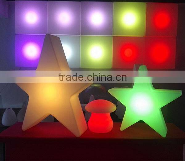 Festival illuminated 16 colors changing LED star shaped light for decorattion