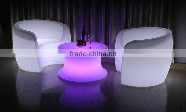 comfortable glowing cup shape chair with led light