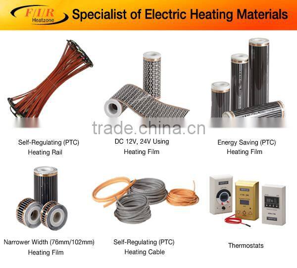 FIR Heazone far infrared ray electric carbon floor heating film EF-205(heating element, electric spark prevention design)
