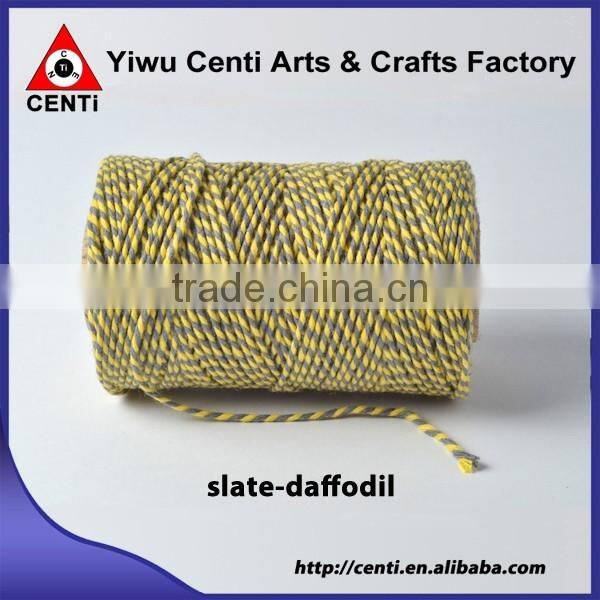 Factory violet and daffdil double coloured original cotton bakers twine