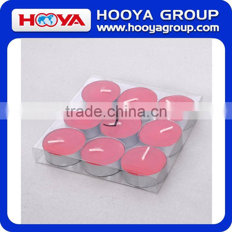 Different scented round candle with base