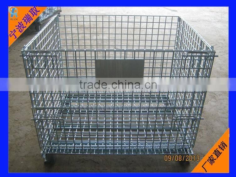 2015Warehouse folding steel roller container