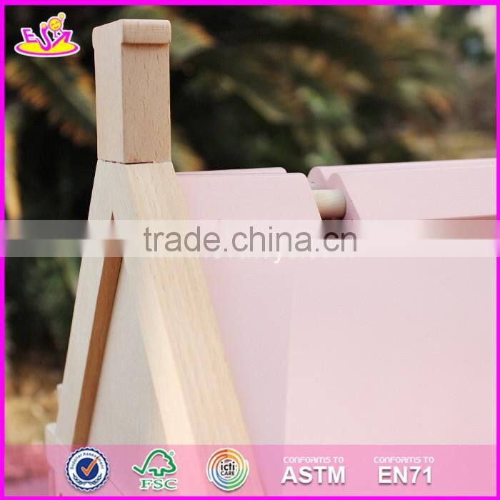 2017 New design lovely wooden girls dollhouse for sale W06A237