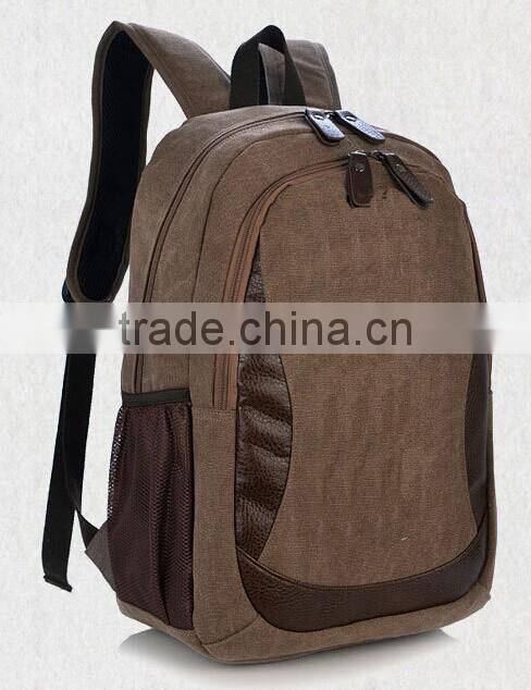 High quality canvas cheap cool backpack for students