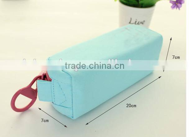 2015 Cheap pencil case with big zipper for promotion