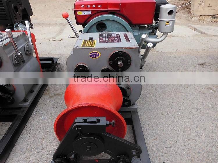 Hot Cable winding winch with diesel engine 3T / 5T/8T, Best cable winch supplier