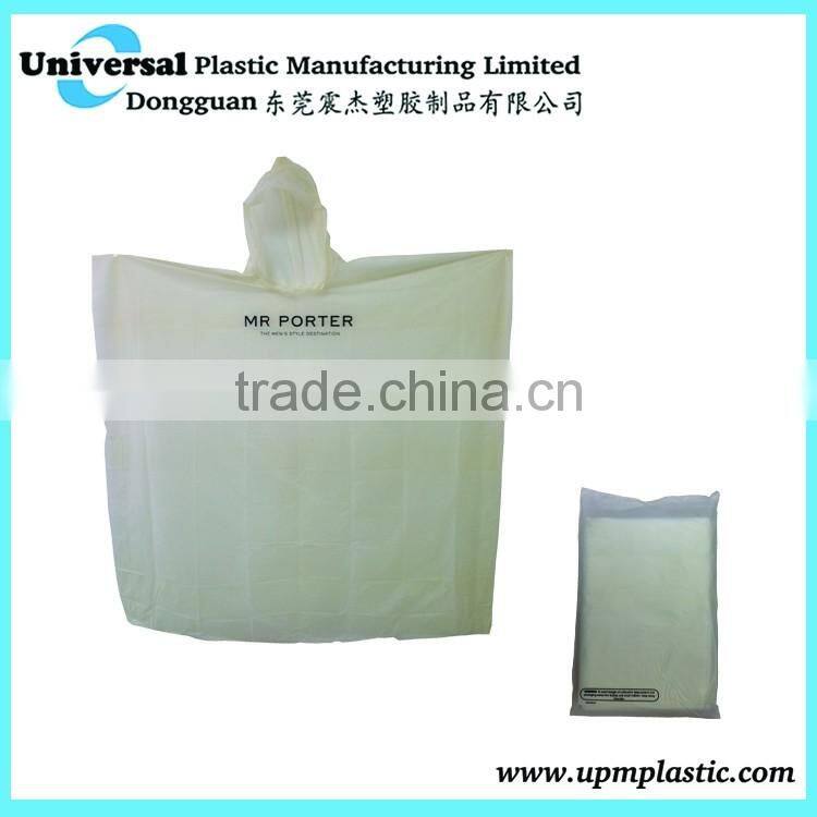 Disposable waterproof poncho raincoat