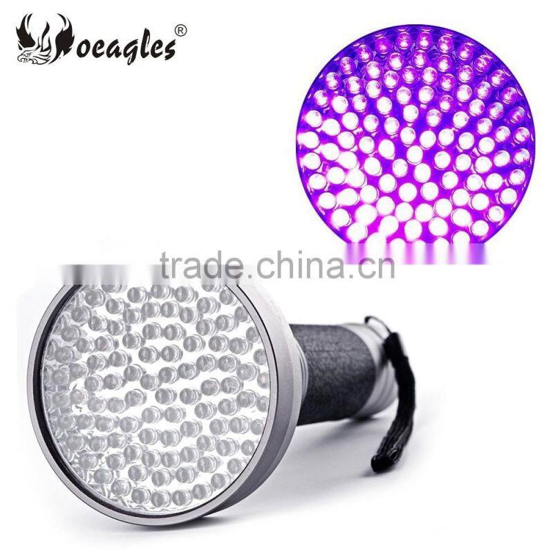 Wholesale 100 LED UV flashlight 5W High Power UV Black Light 395nm-400nm Purple uv Flashlight torch