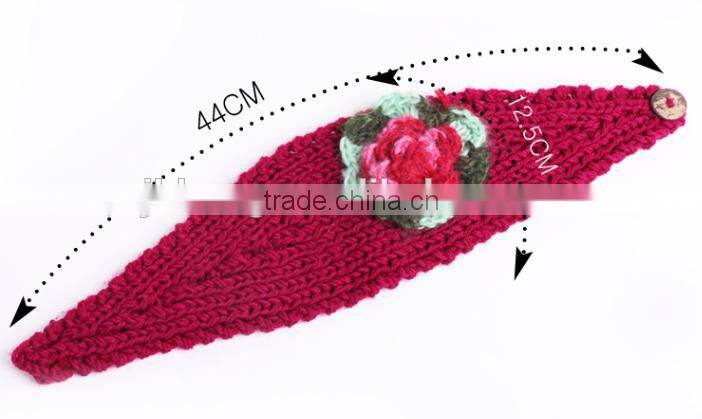 Hot sell stock crochet head wraps crochet knit headwrap