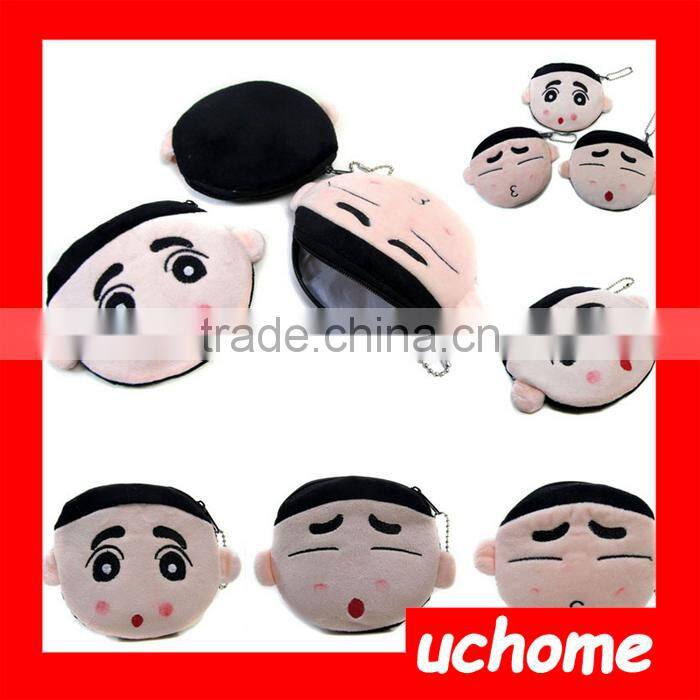 UCHOME New Popular Design Emoji Plush Mini Kids Coin Purses Pocket Money Bag