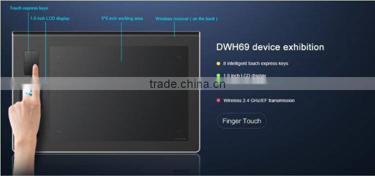 New Fashion!Huion DWH69 9x6 inch size function well graphic tablet electronic signature pad for education