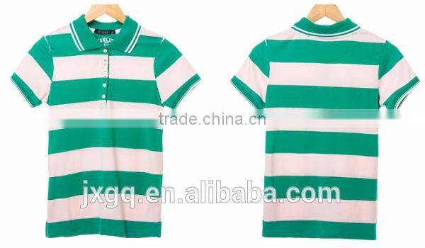 2014 new design hot sale cheap uniform with striped dry fit polo shirts wholesale