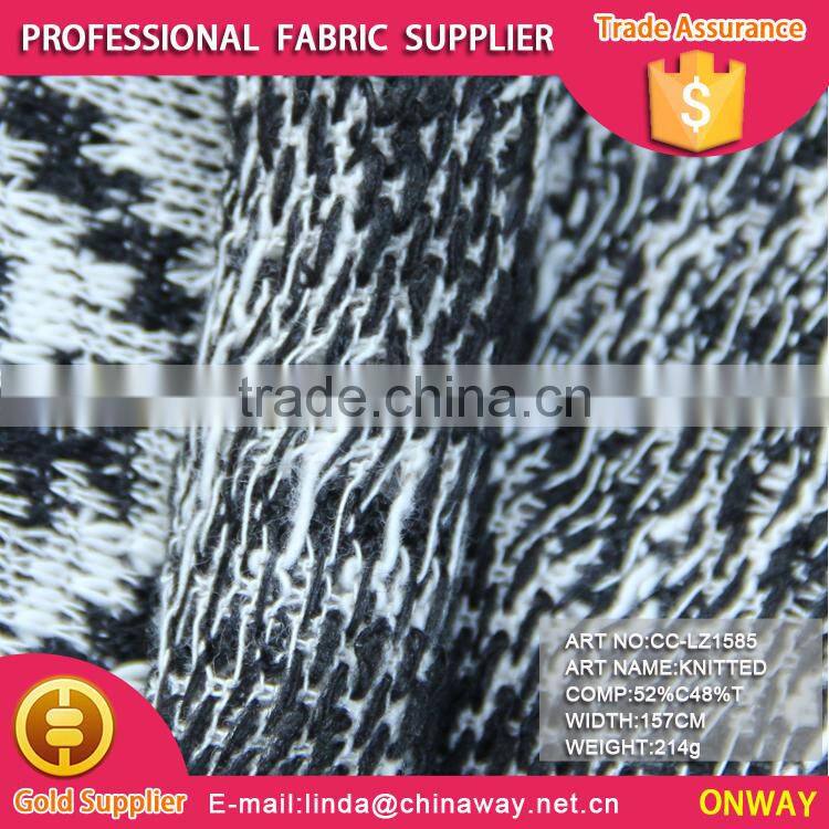 2016new style,high quality, 52%cotton48%terylene CVC kint fabric