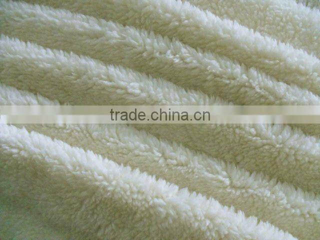 100%polyester sherpa faux fur solid fleece fabric polyester sherpa fabric