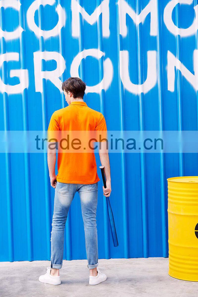 Available customer in stock design logo high quality men polo shirt