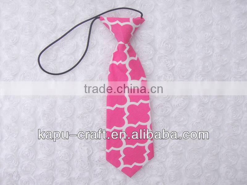 Hot pink quatrefoil cute baby tie pattern