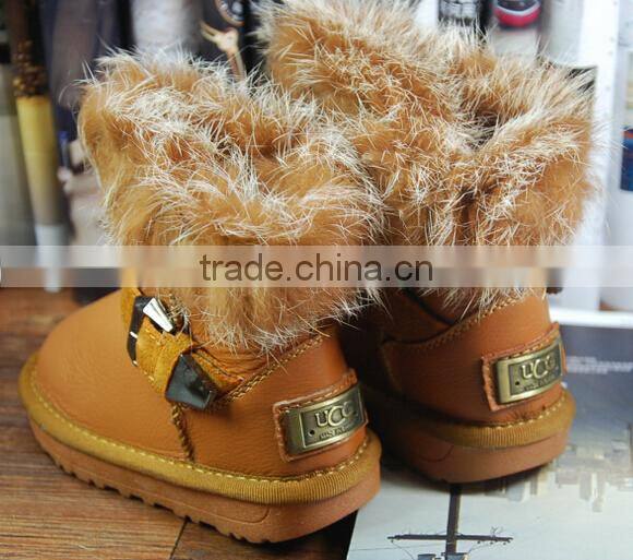 GZY Factory in china cheap mixed thicken kids snow boots