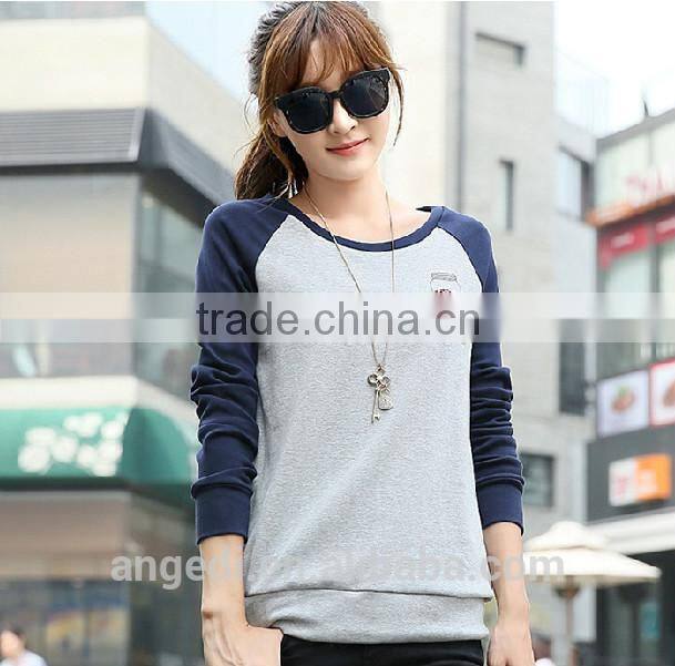 Ladies Wear Fashion Lady Branded Raglan jumper ladies long sleeve pull over top