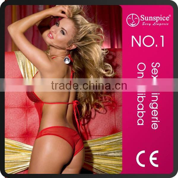Sunspice hot sale lingerie manufacturer quality guarantee sexy red teddy lingerie